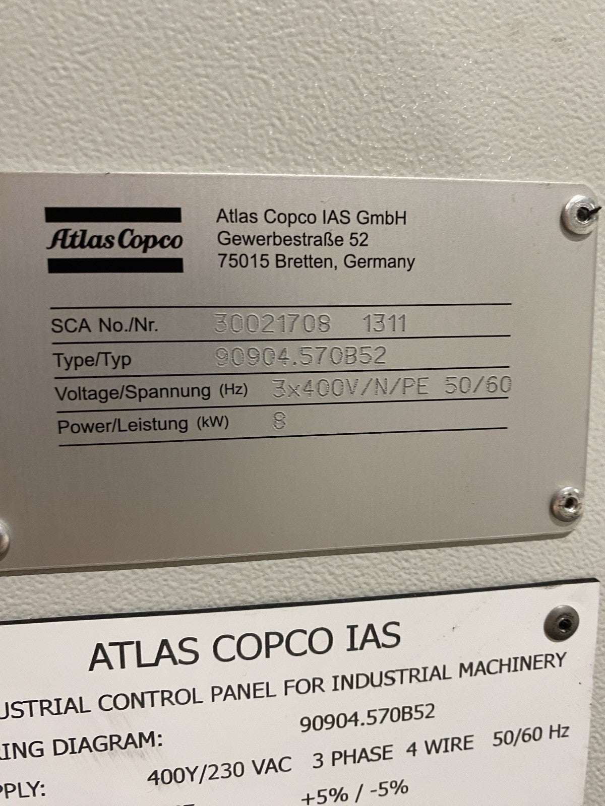 Atlas Copco 90904.570B52 SCA Dispenser Control Panel - Maverick Industrial Sales
