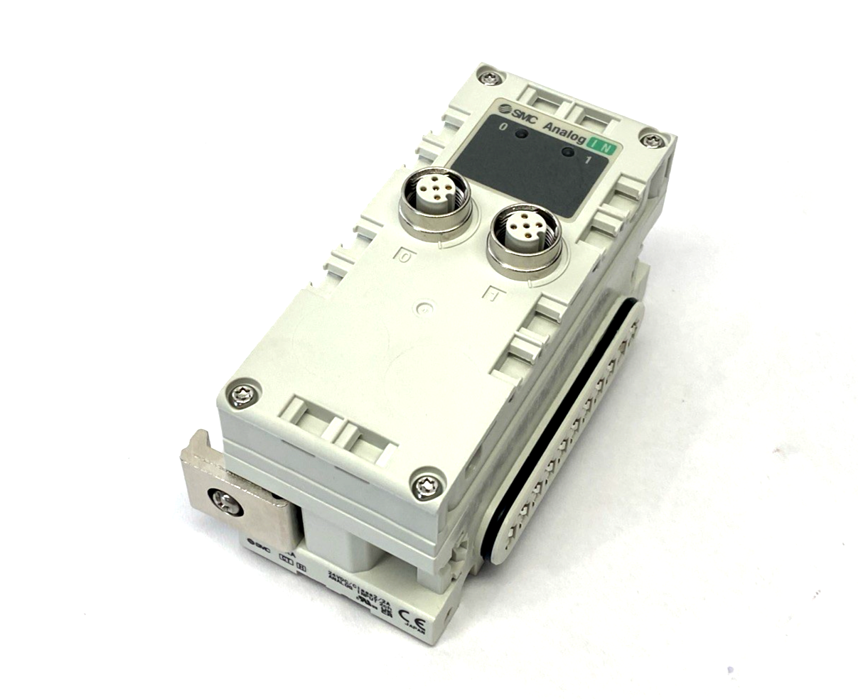 EX600-AXA | SMC Serial Interface Unit, 2-Ch. Analog Input, 2 x M12 - New – Open box - Maverick Industrial Sales