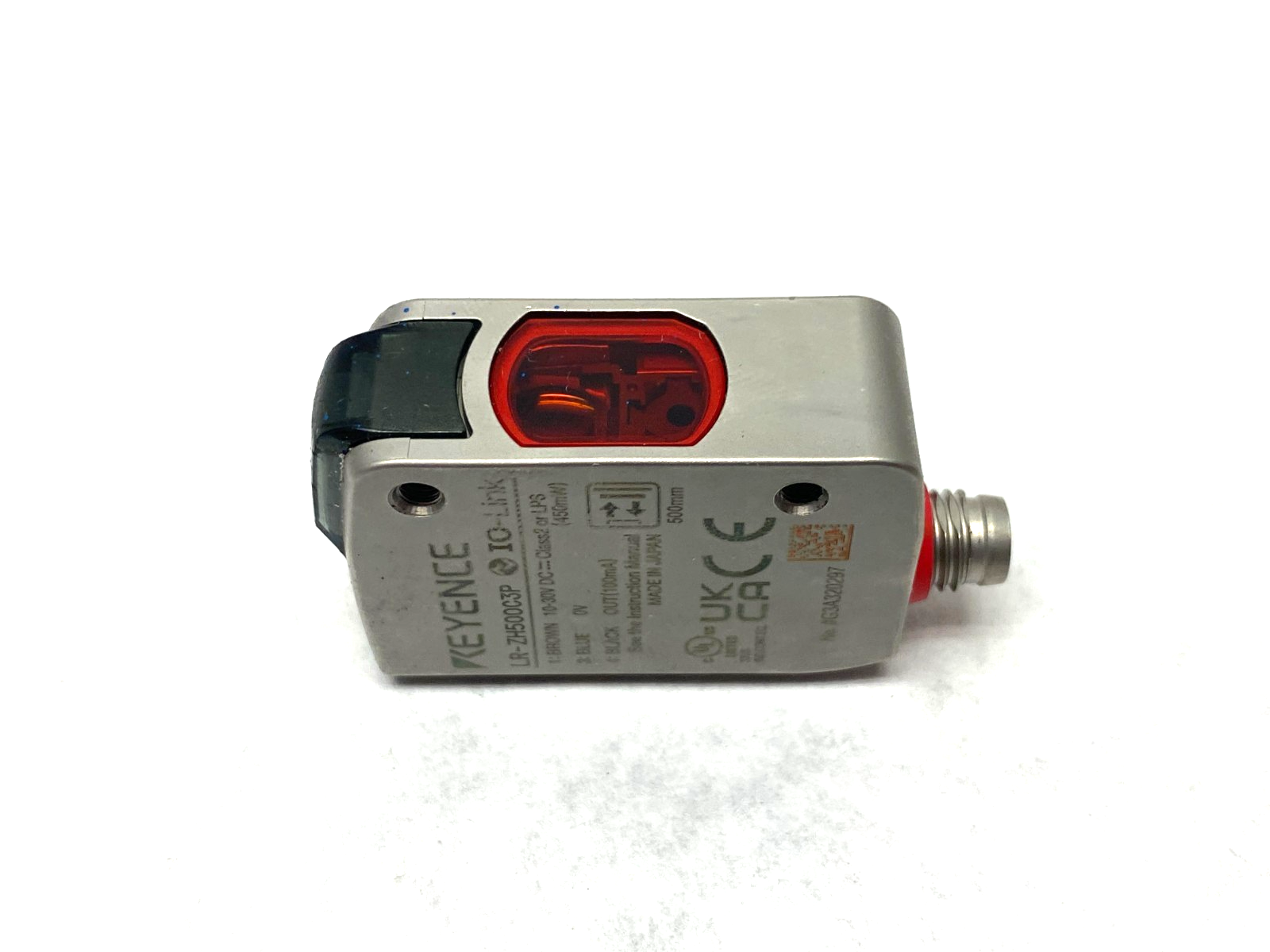 Keyence LR-ZH500C3P Self-Contained Cmos Laser Sensor M8 Connector Type 500mm - Maverick Industrial Sales