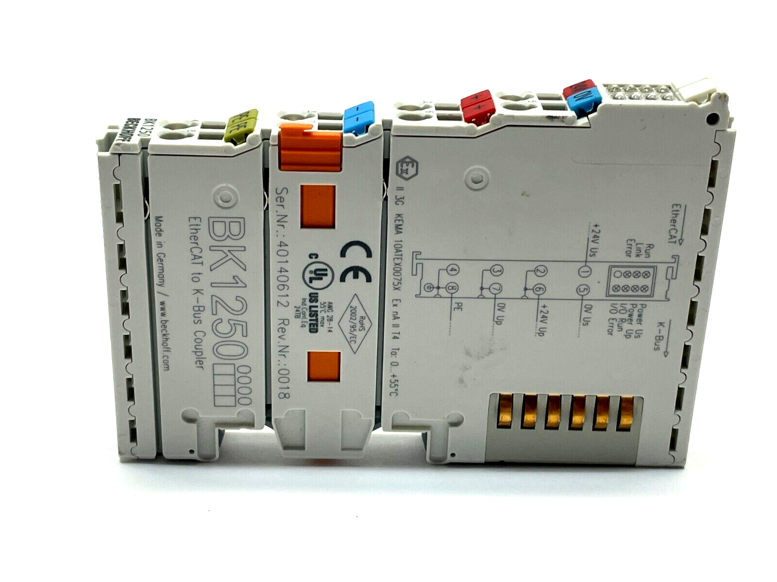Beckhoff BK1250 Rev. 0018 EtherCAT to K-Bus Coupler - Maverick Industrial Sales