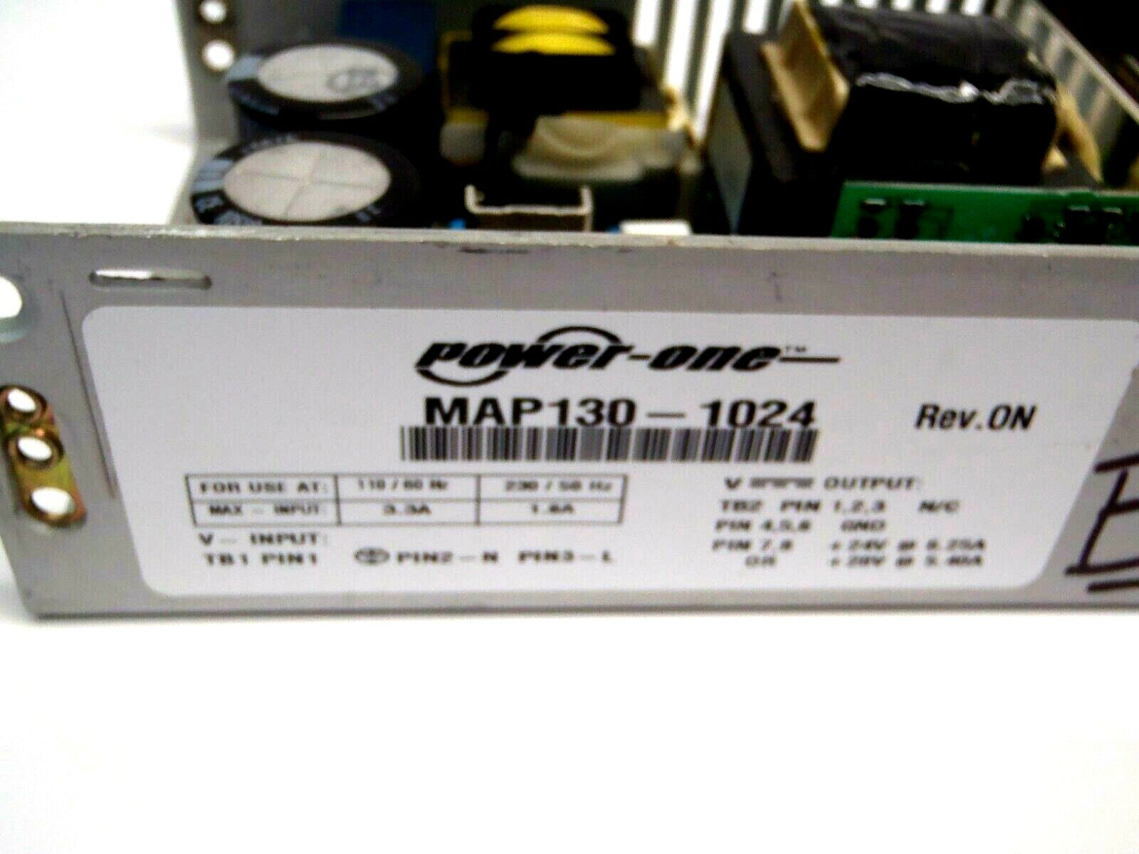 Power-One MAP130-1024 24VDC Power Supply 110/60Hz 230/50Hz - Maverick Industrial Sales