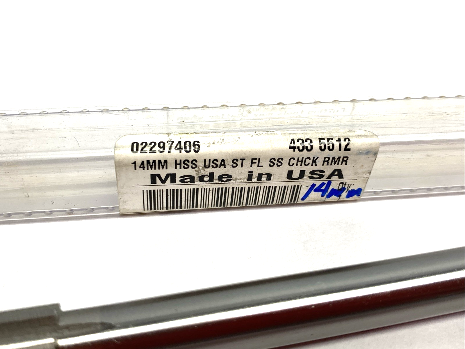 | 02297406 Chucking Reamer: 14.00 mm, 8″ OAL, 2″ Flute Length, Straight - Used - Maverick Industrial Sales