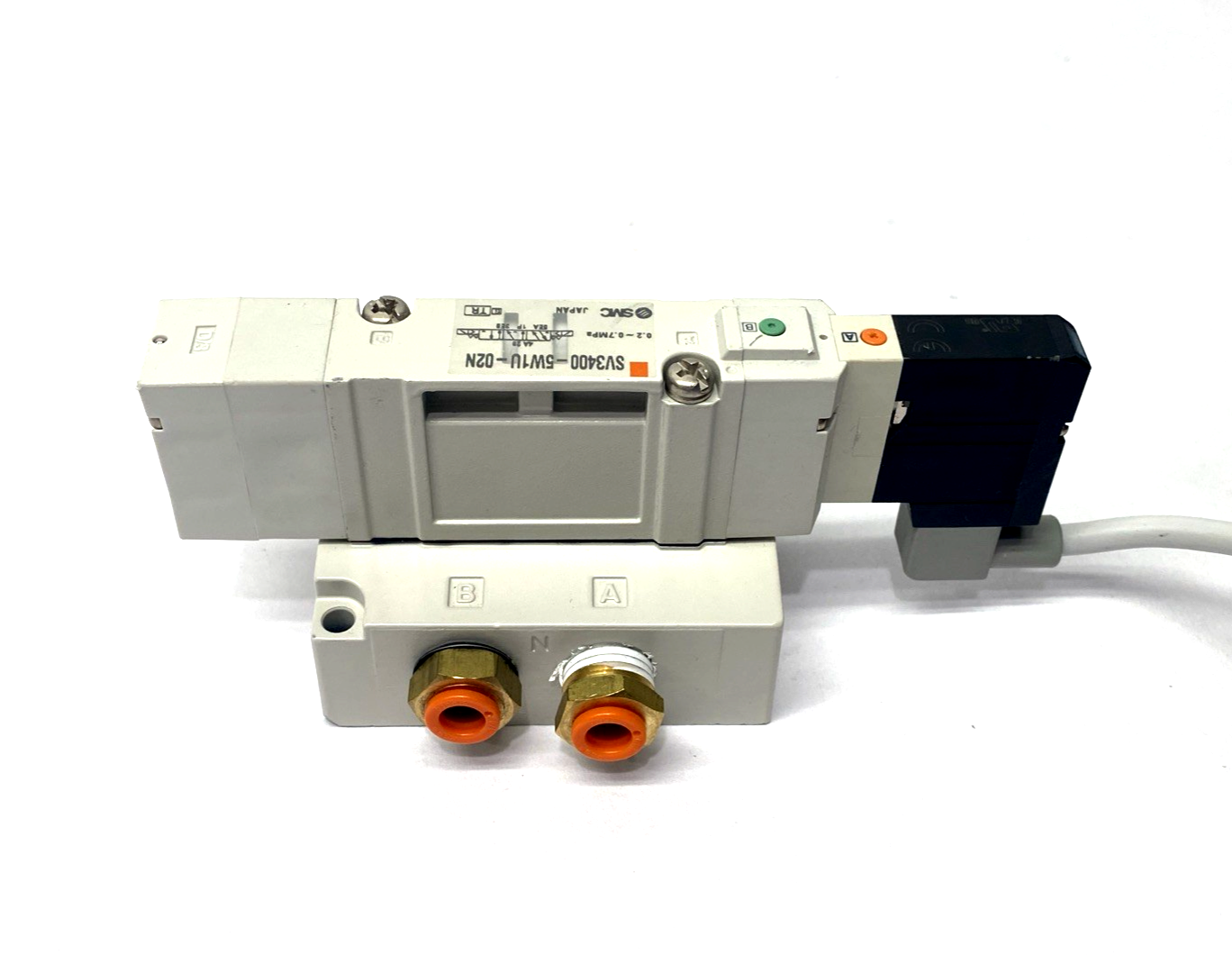 SMC SV3400-5W1U-02N Solenoid Valve & Subplate 1/4" NPT - Maverick Industrial Sales