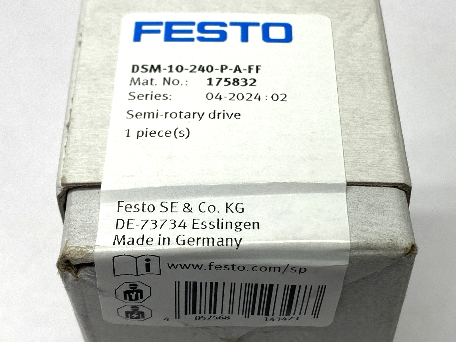 Festo DSM-10-240-P-A-FF Semi-Rotary Drive 175832 - Maverick Industrial Sales