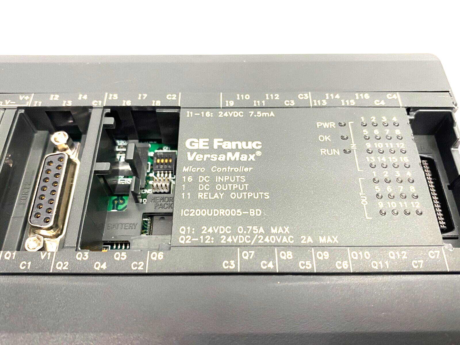 GE Fanuc IC200UDR005-BD VersaMax Micro Controller 16-DC Inputs 11 Relay Outputs - Maverick Industrial Sales