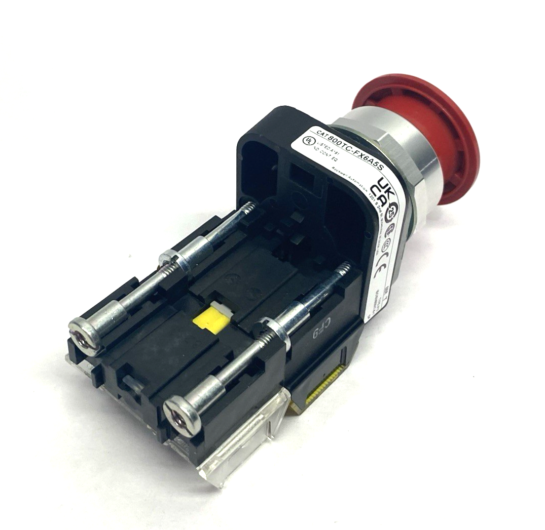 800TC-FX6A5S | Allen Bradley Ser. T Push-Pull Emergency Stop Button Mush Head - Used - Maverick Industrial Sales