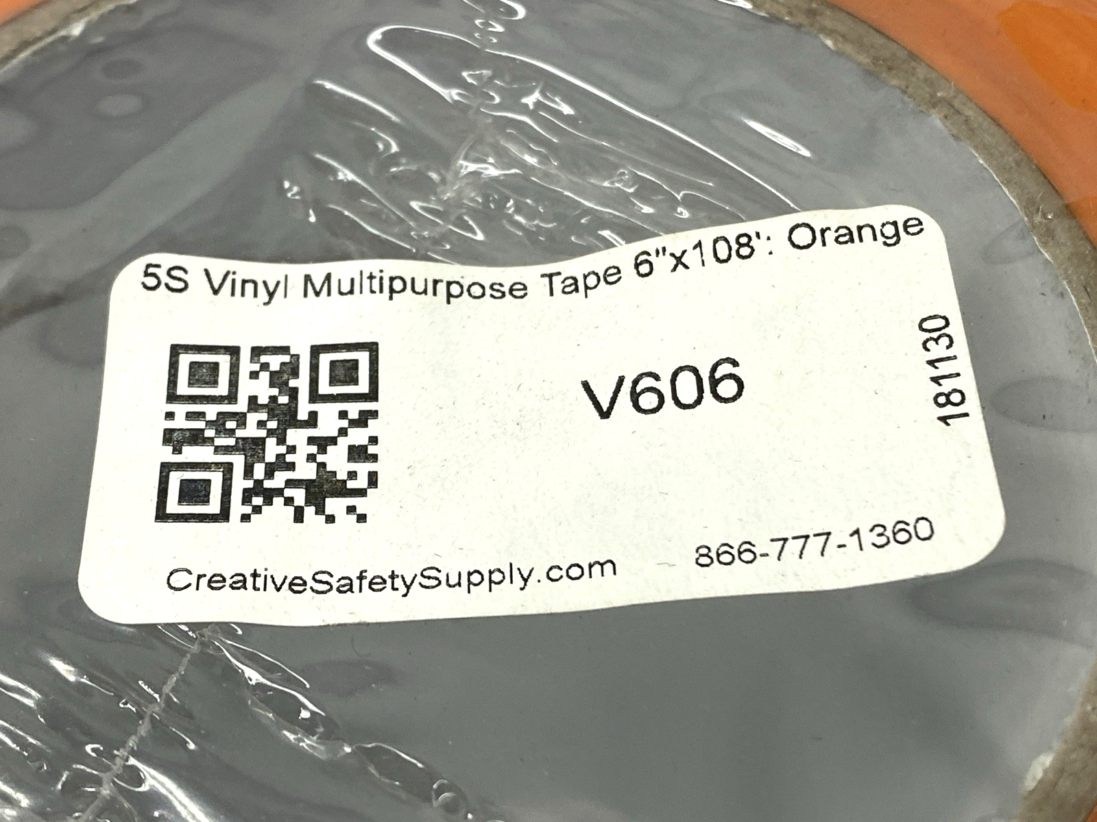 Creative Safety Supply V606 Orange Multipurpose 5S Tape 6" x 108' - Maverick Industrial Sales