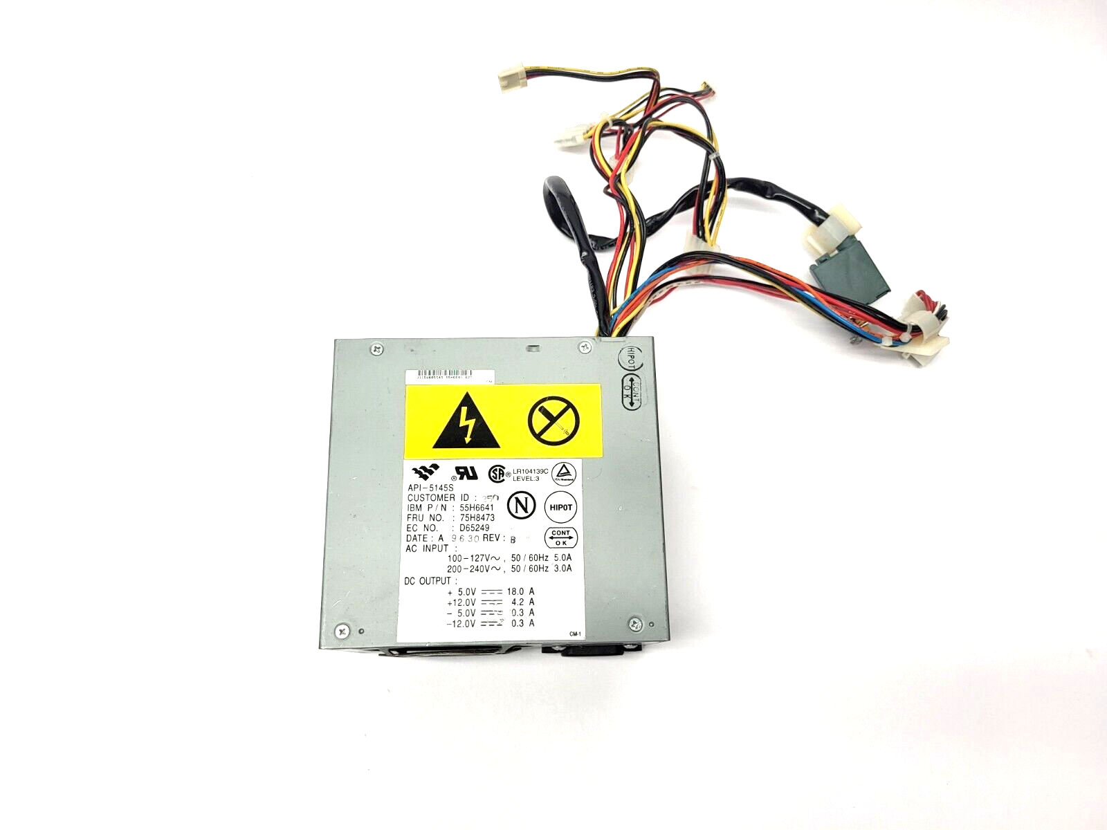 IBM API-5145S Power Supply 75H8473 55H6641 Rev B 145W - Maverick Industrial Sales