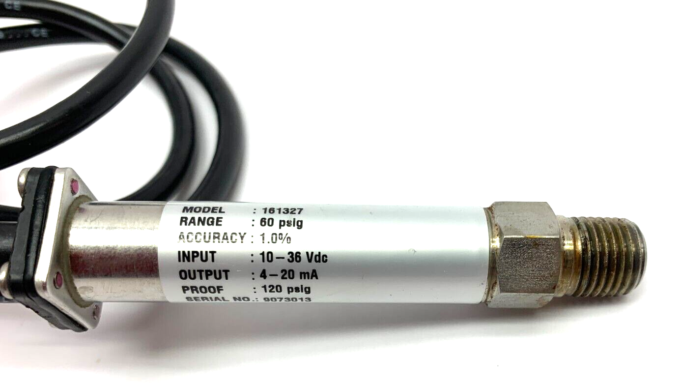 Ashcroft 161327 Pressure Transducer 60psig 10-36 Vdc 4-20mA - Maverick Industrial Sales
