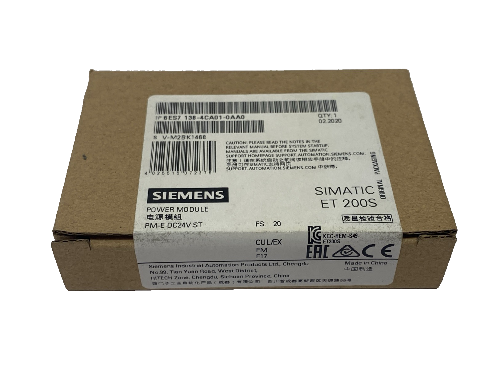 Siemens 6ES7 138-4CA01-0AA0 PM-E Power Module 24V DC - Maverick Industrial Sales