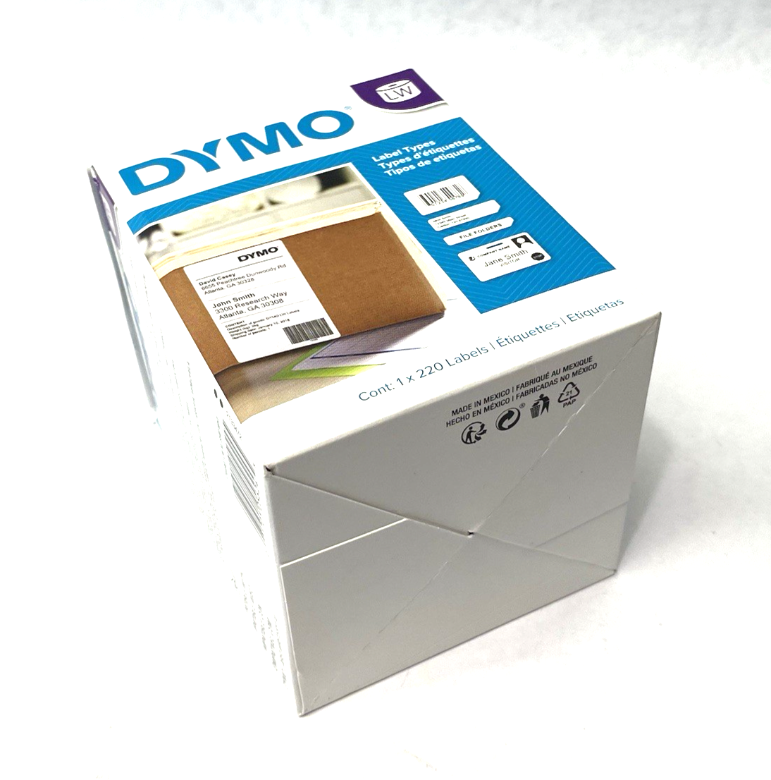 | Dymo 1744907 Authentic Direct Thermal Labels 4XL 4" x 6" (1) Roll of 220 White - New – Open box - Maverick Industrial Sales