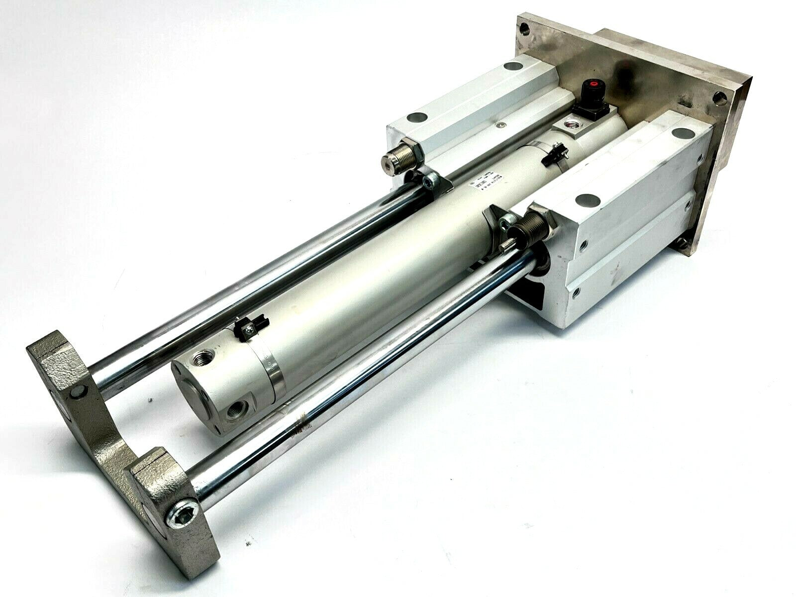 SMC MGGLF50TN-300-RL-M9BSAPC External Guided Cylinder w/ End Lock NO SWITCHES - Maverick Industrial Sales