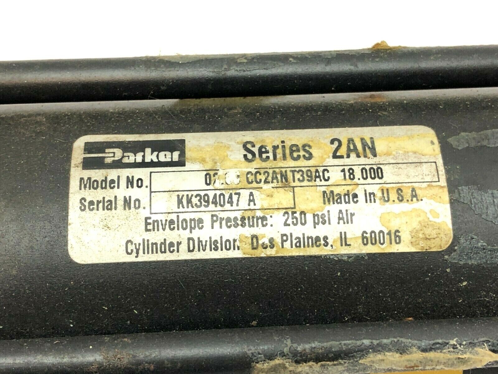 Parker 02.00CC2ANT39AC 18.000 Heavy Duty Pneumatic Cylinder - Maverick Industrial Sales