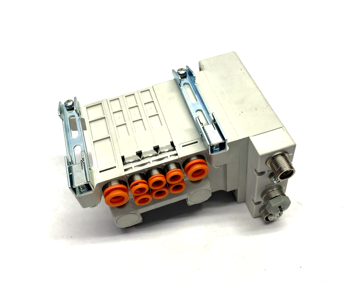 VV5QC11-03N7SEAN-D0S | SMC Pneumatic Solenoid Valve Manifold, 3-Station, 5-Port - Used - Maverick Industrial Sales