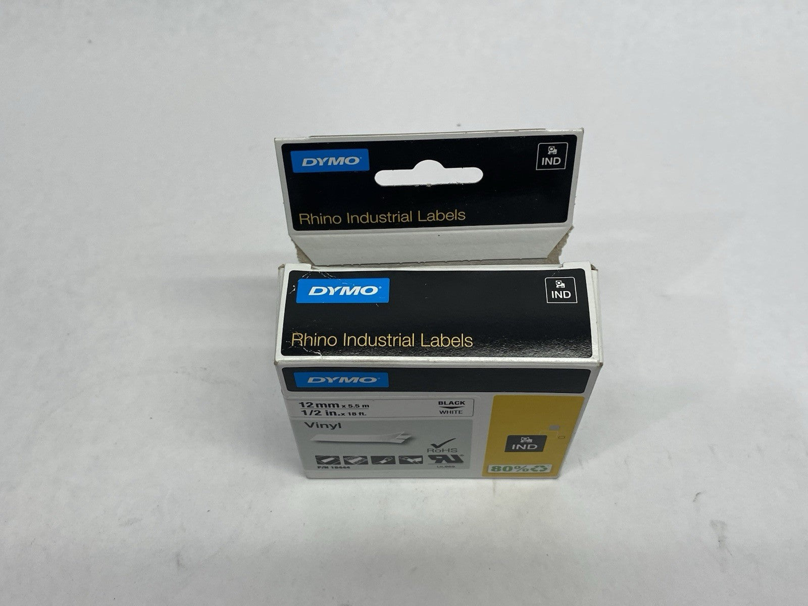 Dymo 18444 Rhino Industrial Vinyl Labels 12mm x 5.5m - Maverick Industrial Sales