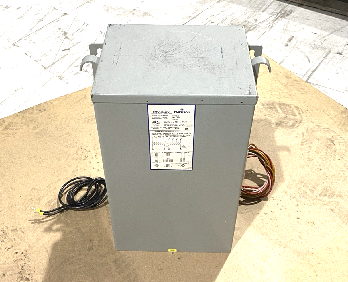 Emerson Sola Hevi-Duty HS5F5AS Automation Transformer 5KVA 240X480-120/240 1PH - Maverick Industrial Sales