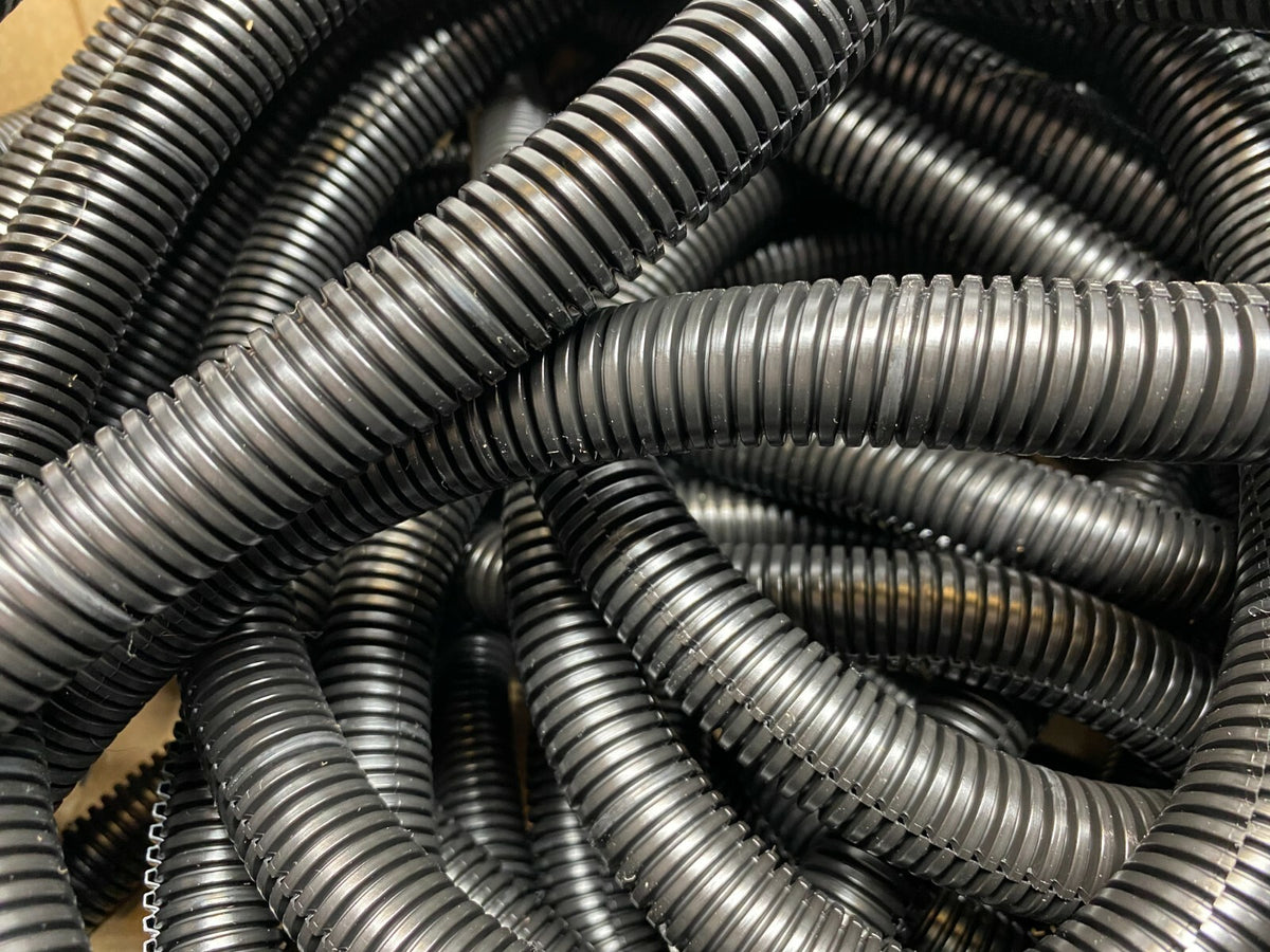 125-0580-100 | SuperFlex Polyethylene Split Tubing Black 100' Length 5/8" Diameter - New – Open box - Maverick Industrial Sales