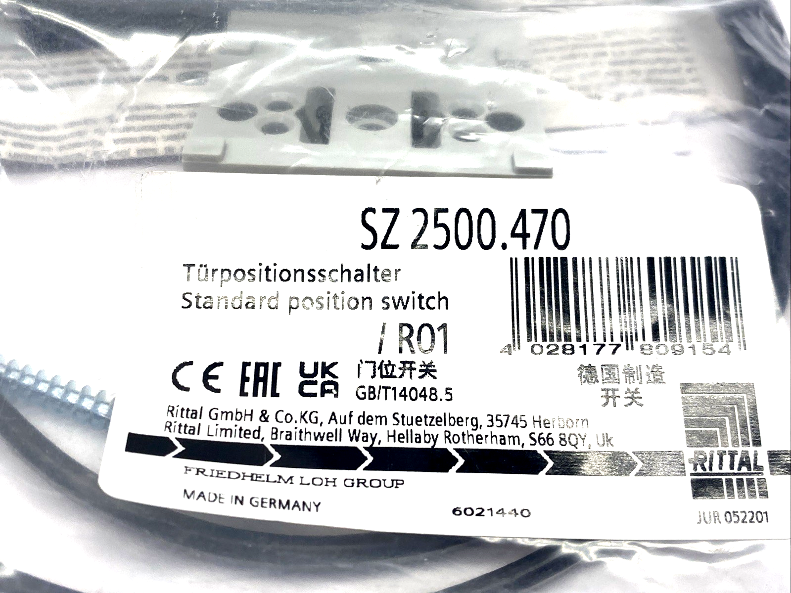 Rittal SZ 2500.470 Door-Operated Switch For LED System Light 2500470 - Maverick Industrial Sales