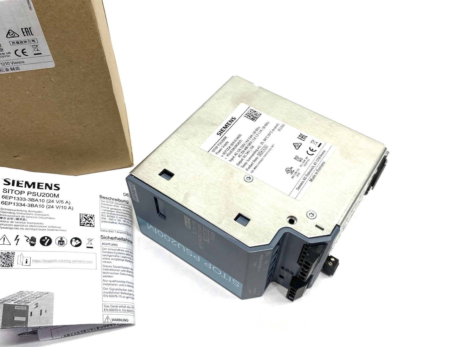 6EP1334-3BA10-8AB0 | Siemens SITOP PSU200M plus Stabilized Power Supply 10A - New – Open box - Maverick Industrial Sales