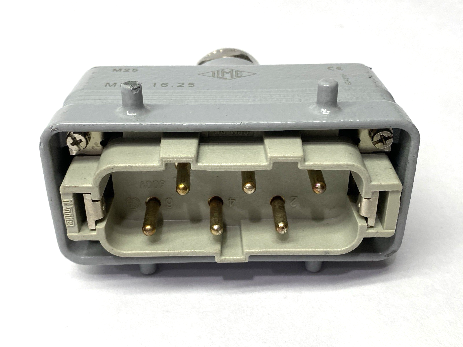 ILME CPM-06 Male Rectangular Insert 6-Pin w/ MHV-16.25 Connector Hood M25 Entry - Maverick Industrial Sales