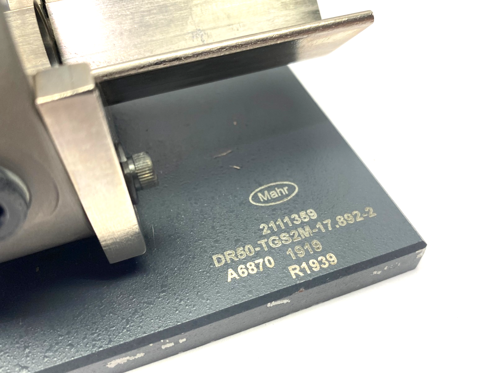 Mahr 2111358 Dimensionair 2-Jet Air Ring Gauge DR50-TGS2M-17.892-1 w/ Base Plate - Maverick Industrial Sales
