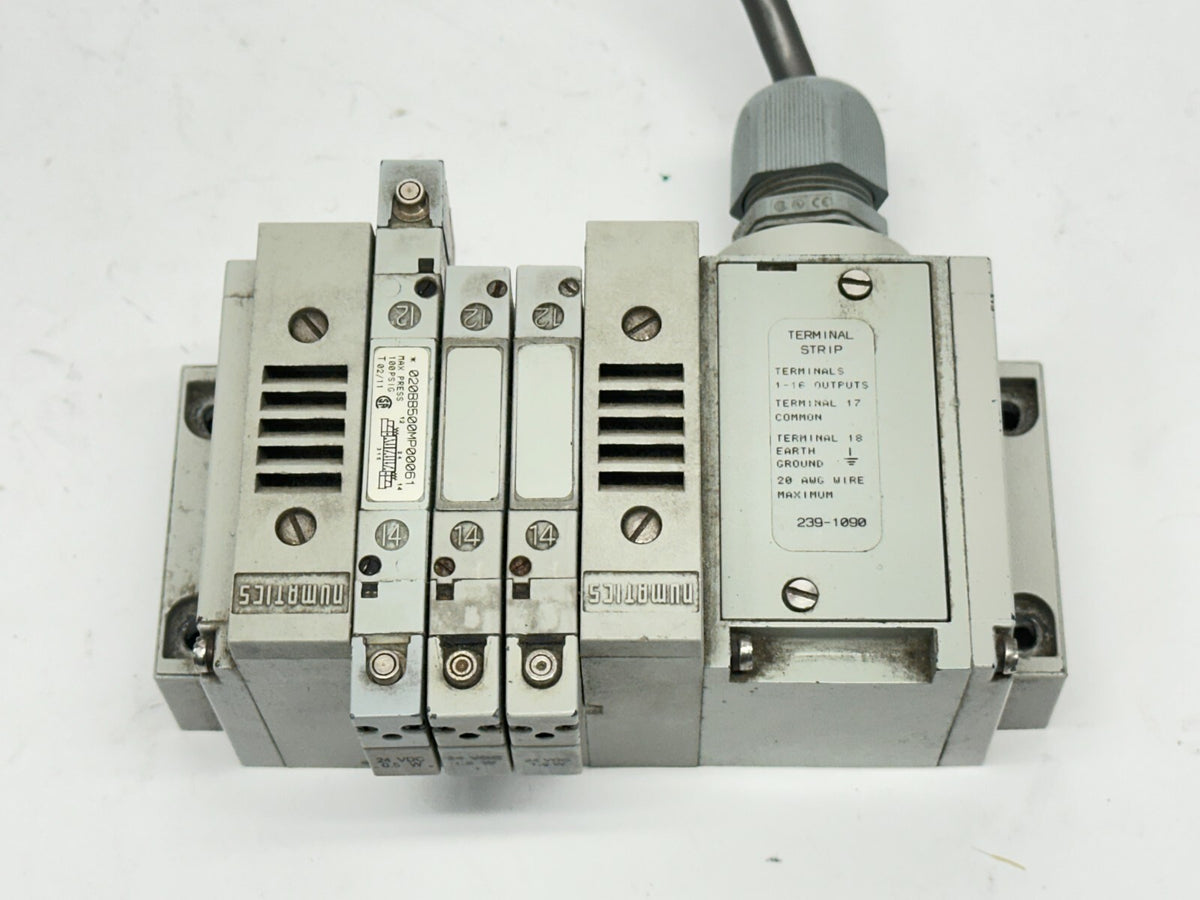 239-1090 | Numatics Manifold Assembly w/ Terminal Strip 020BB500MP00061 - Used - Maverick Industrial Sales