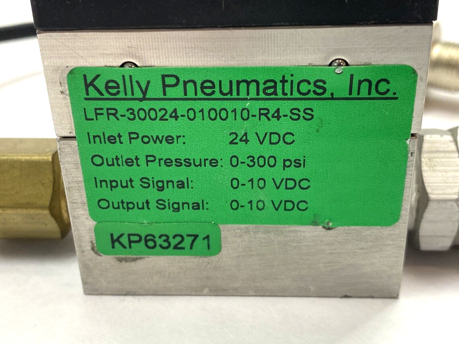 Kelly Pneumatics LFR-30024-010010-R4-SS Low Flow Electronic Pressure Regulator - Maverick Industrial Sales