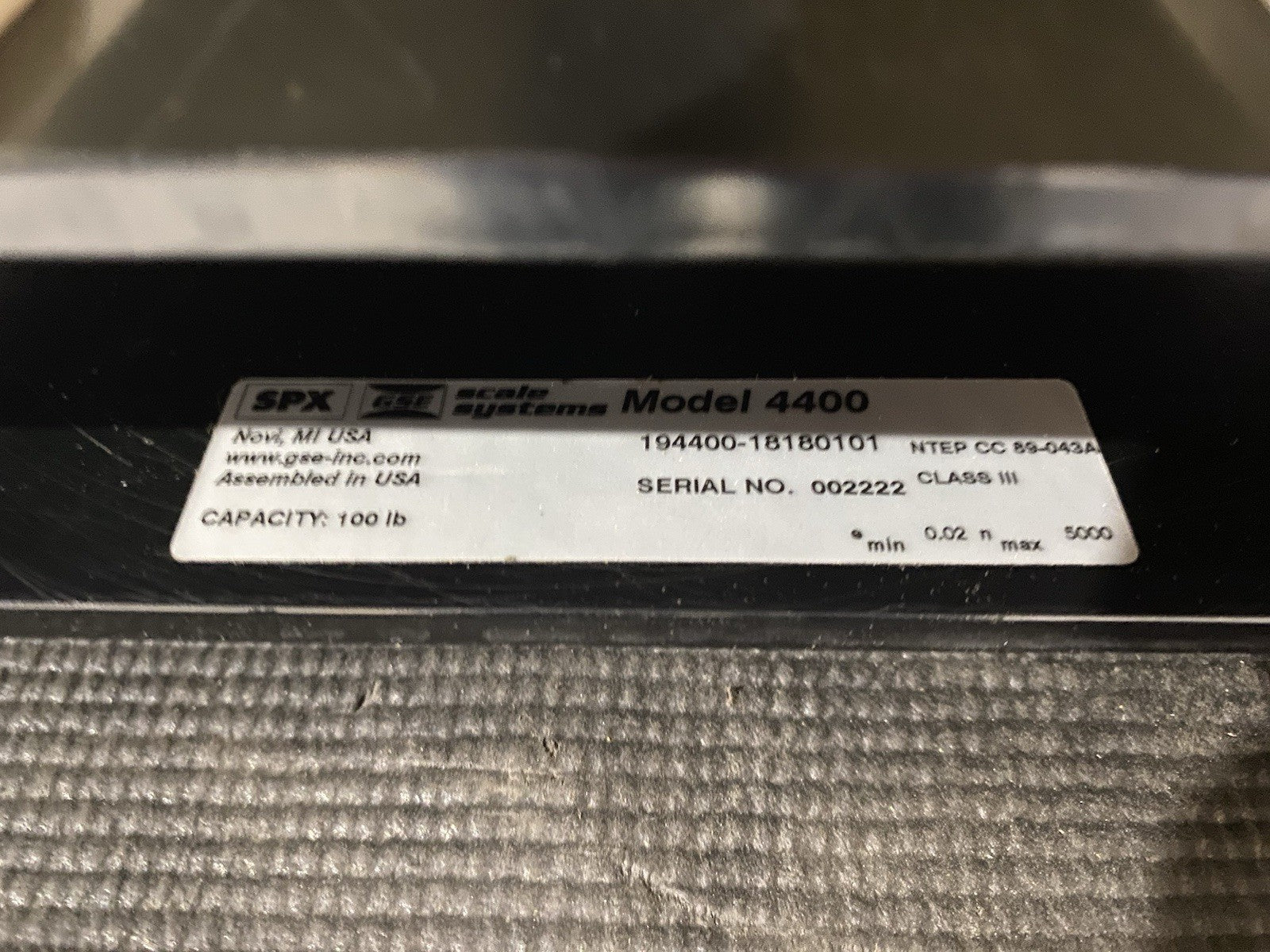 SPX GSE Scale Systems Model 4400 Floating Beam™ Scale Platform Syst 200465-00000 - Maverick Industrial Sales