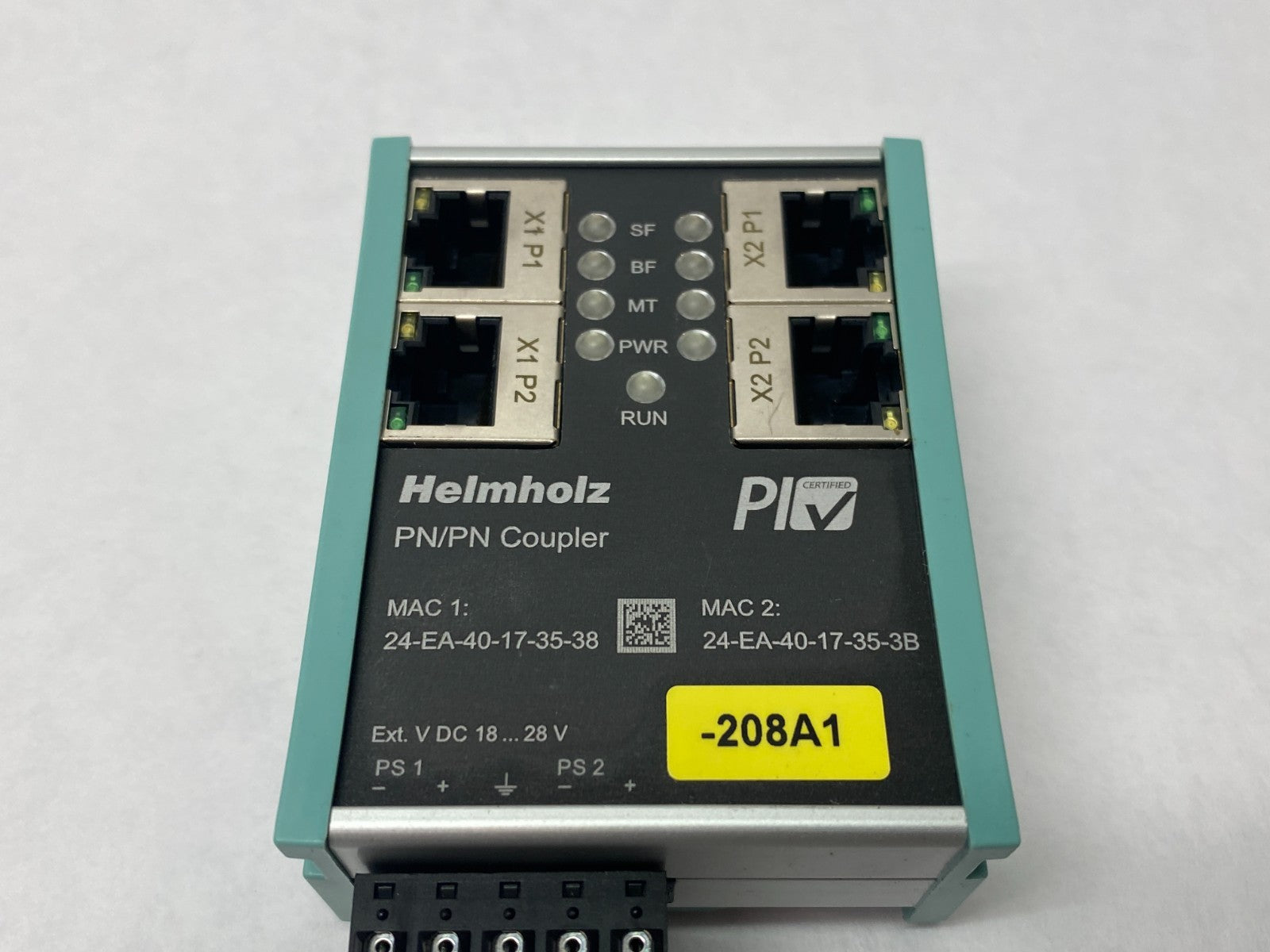 Helmholz 700-158-3PN02 PROFINET to PROFINET Coupler, PN/PN - Maverick Industrial Sales