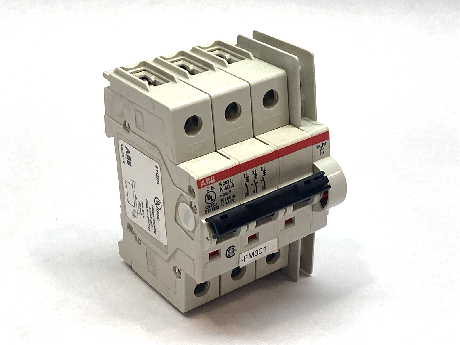 ABB S203U-K40A Circuit Breaker 3-Pole 240V 50/60HZ - Maverick Industrial Sales