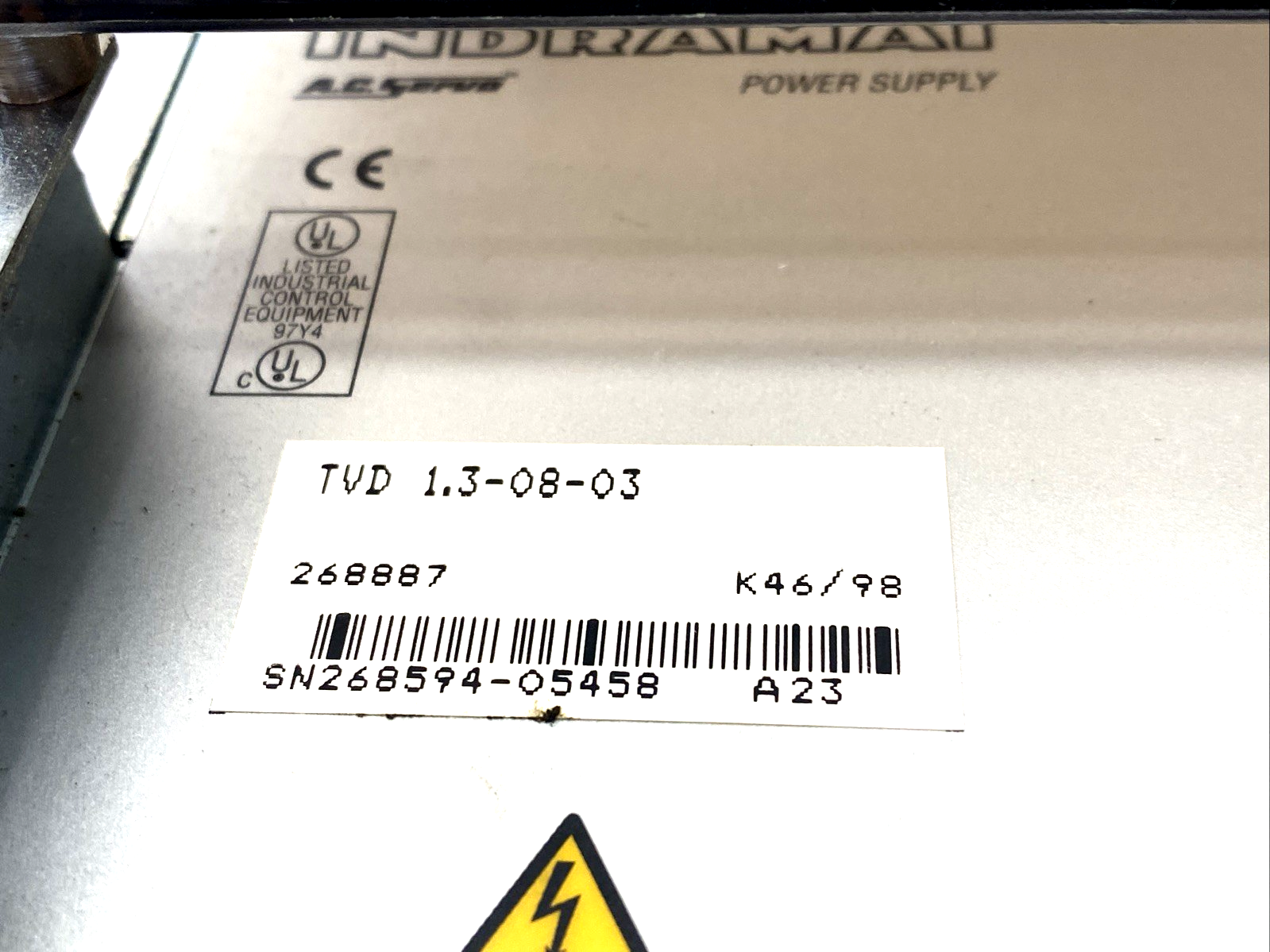 Indramat TVD 1.3-08-03 AC Servo Power Supply Module 7.5kW - Maverick Industrial Sales