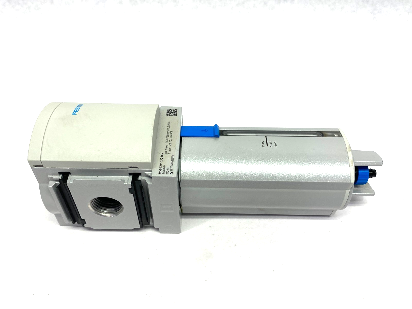 Festo MS6-LWS-1/2-U-V Water Trap 2-12bar G1/2 Ports 564870 - Maverick Industrial Sales