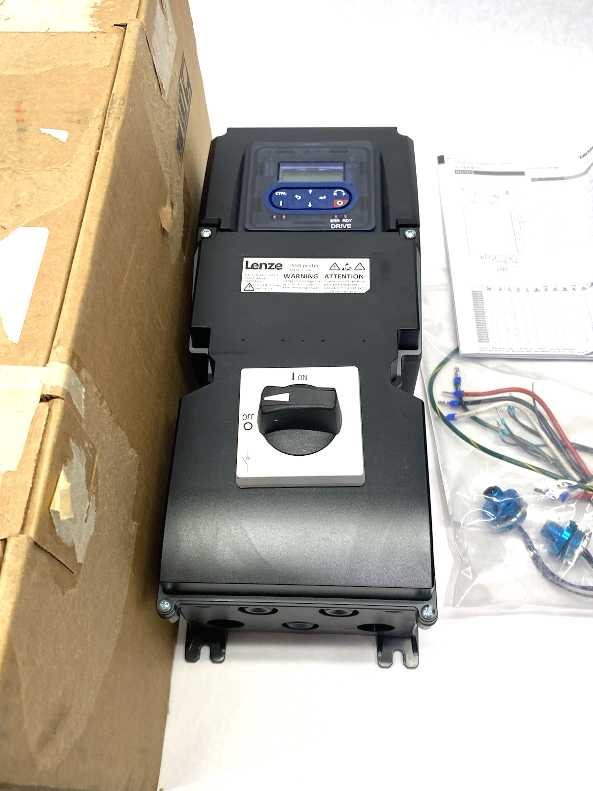 Lenze I55AP137F2A711K06S i550 protec VFD w/ IO-Link 3PE 400/480V AC 16488618 - Maverick Industrial Sales