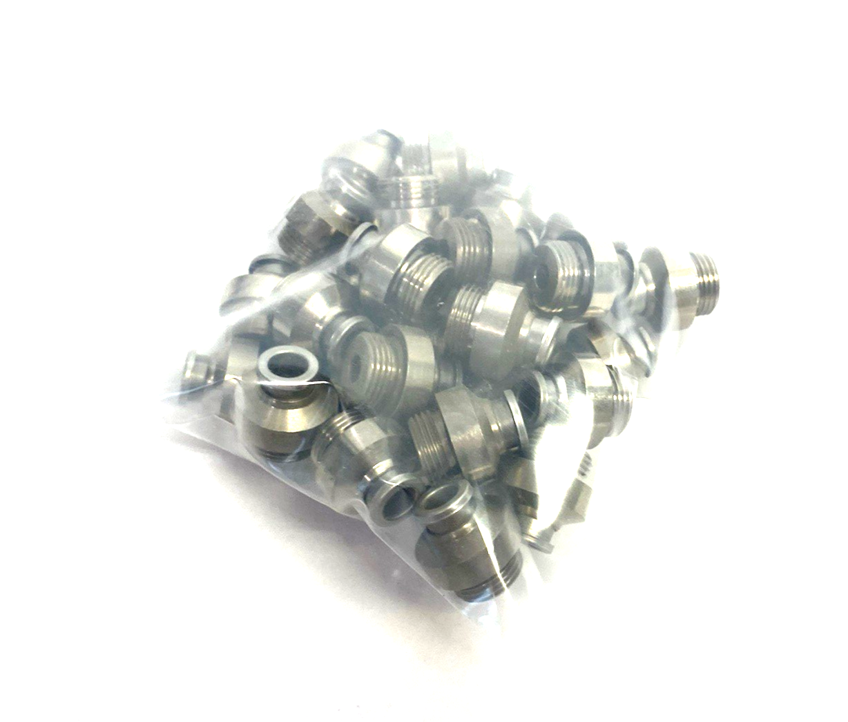 KQB2S08-G03 | SMC Metal Straight Male Fitting, Internal Hex 8mm OD Tube LOT OF 29 - New – Open box - Maverick Industrial Sales