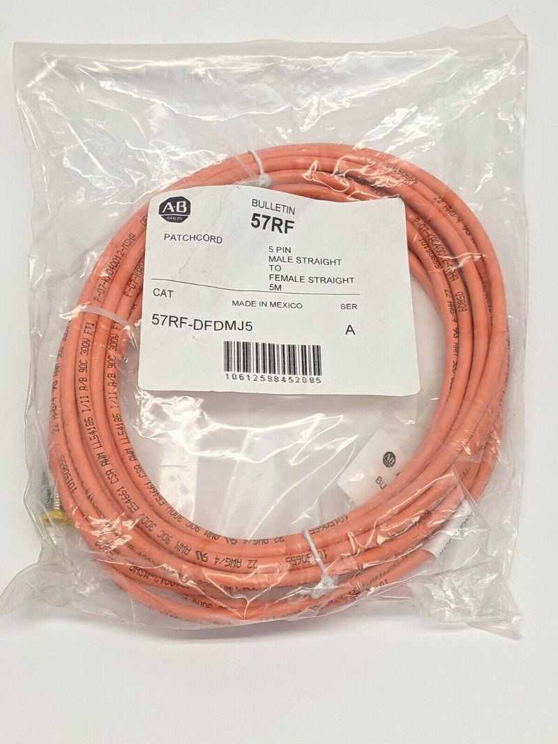 Allen Bradley 57RF-DFDMJ5 Patchcord 5 Pin Male to 5 Pin Female 5m - Maverick Industrial Sales