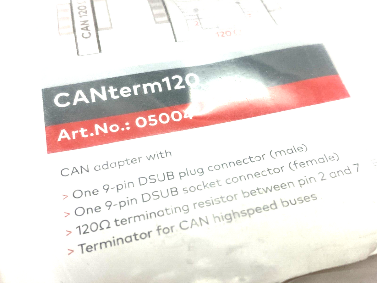 05004 | Vector CANterm120 Terminal Resistor 9-Pin DSUB Connector, - New – Open box - Maverick Industrial Sales