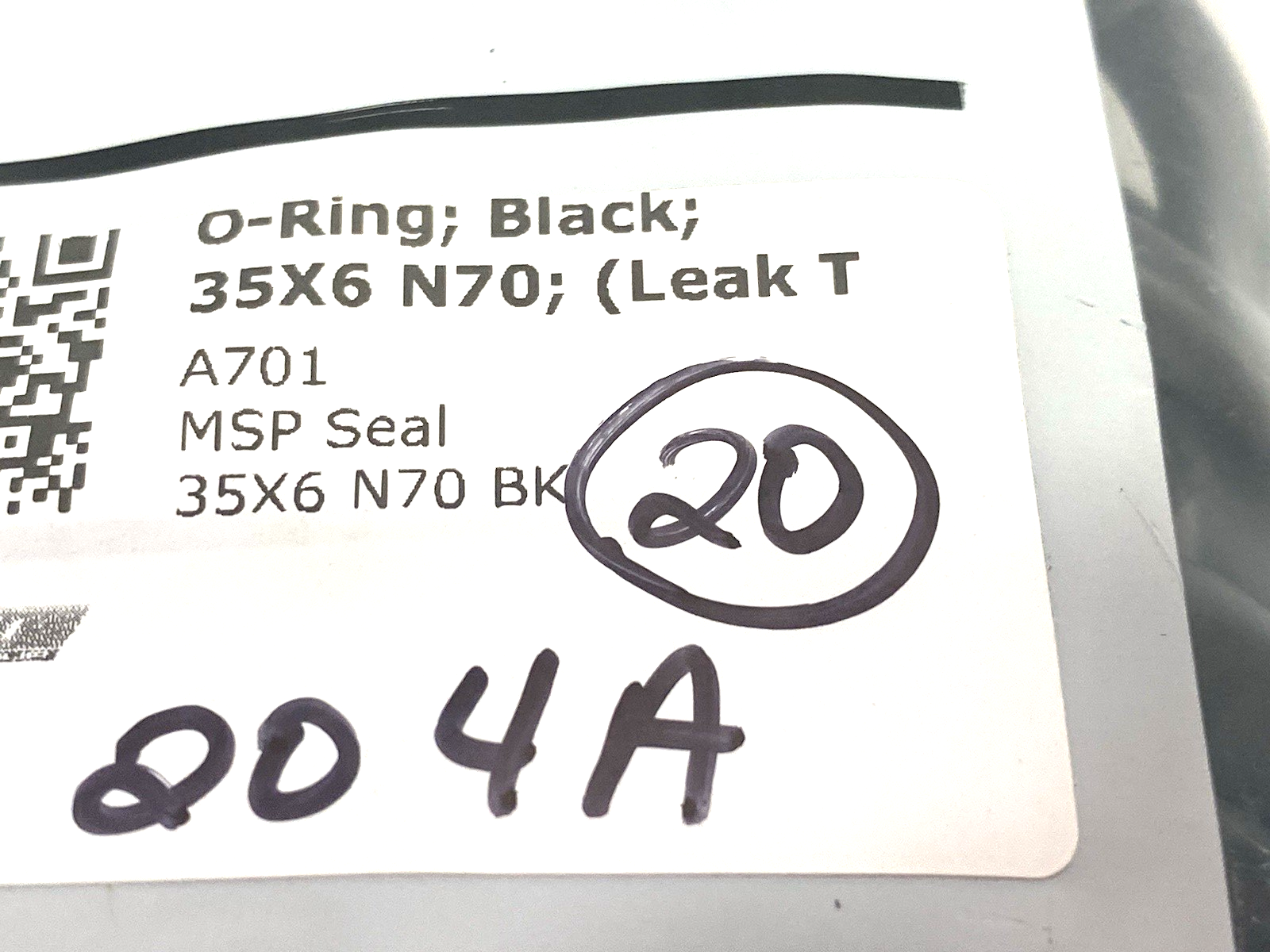 MSP Seals 35X6 N70 BK Custom O-Ring Seal 35mm ID, 6mm Thickness PKG OF 20 - Maverick Industrial Sales