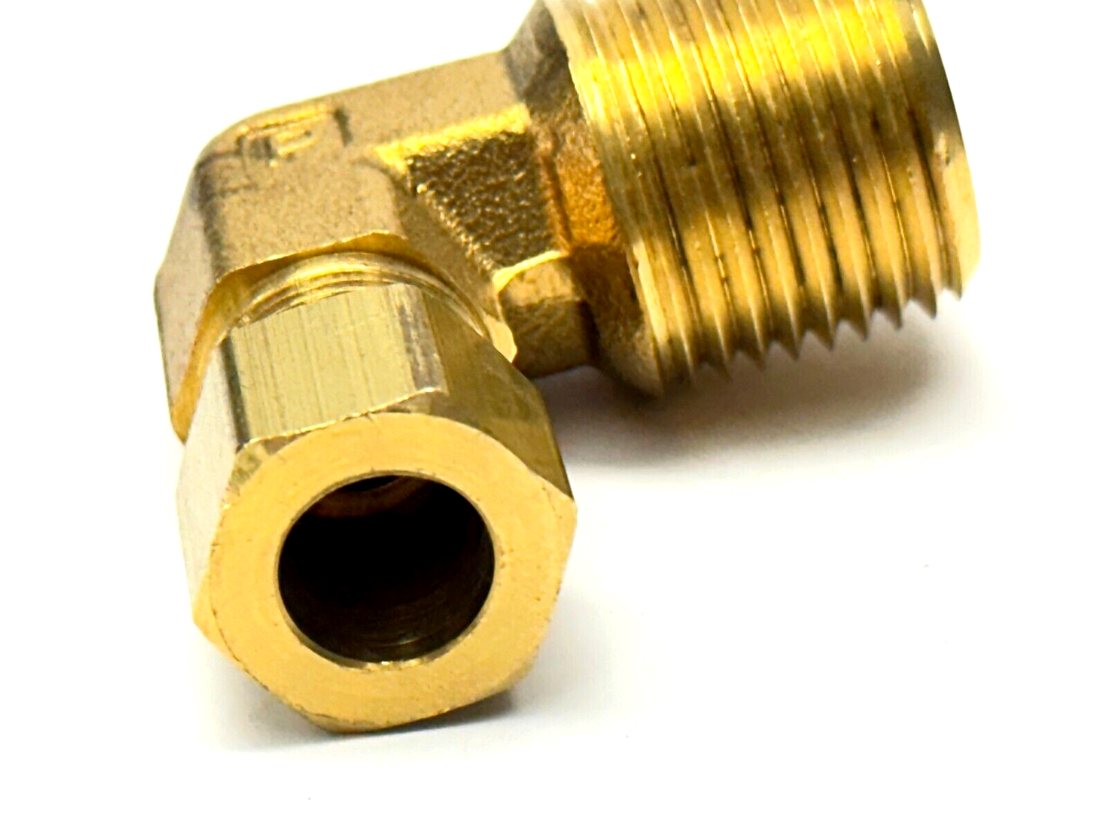 Parker 6-8 CBZ-B 3/8" Compression Tube x 1/2" MNPT 90 Degree Elbow Brass - Maverick Industrial Sales