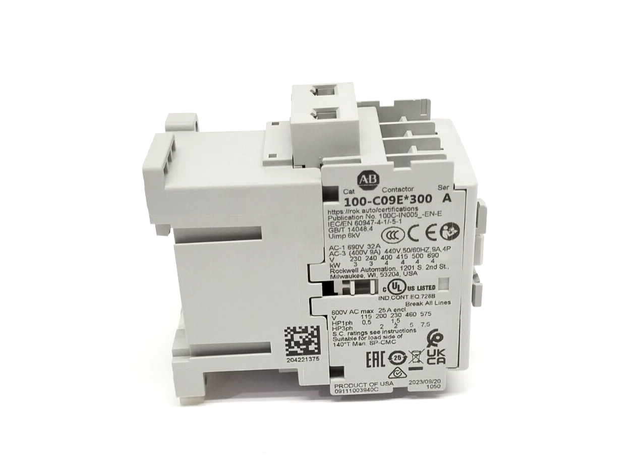 100-C09EJ300 | Allen Bradley Ser. A Contactor, 9A 3P 24VDC - New - Maverick Industrial Sales