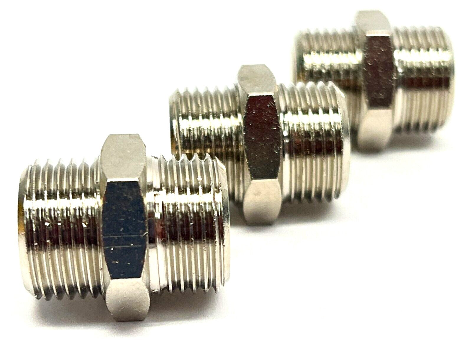 Legris 09010017 3/8in BSPP Male Straight Adaptor 3/8 BSPP x 3/8 BSPP LOT OF 3 - Maverick Industrial Sales