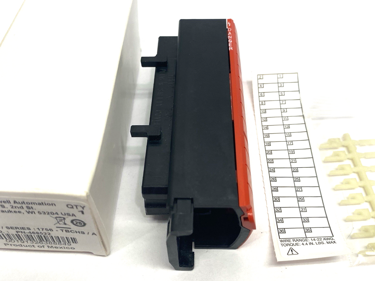 | Allen Bradley 1756-TBCHS Ser. A ControlLogix 36-Pin Terminal Block for PLCs - New – Open box - Maverick Industrial Sales