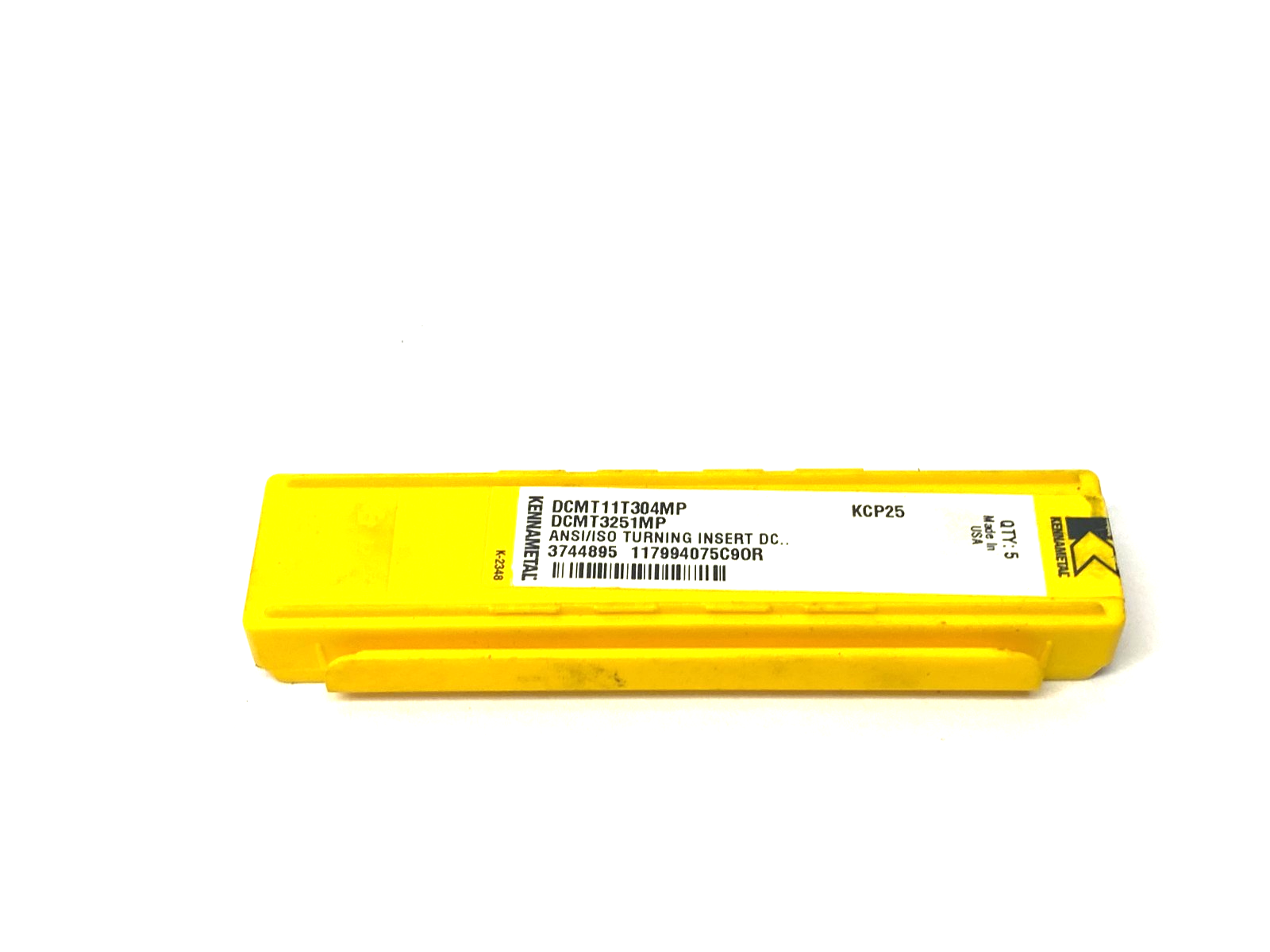 Kennametal 3744895 Screw-On DCMT-MP Positive Inserts DCMT11T304MP PKG OF 5 - Maverick Industrial Sales