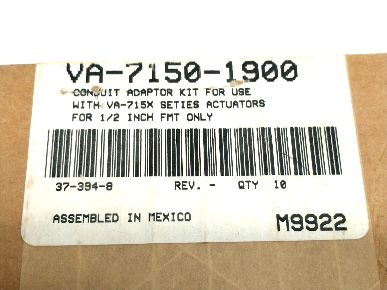 Johnson Controls VA-7150-1900 Conduit Adapter Kit 1/2" FMT LOT OF 7 - Maverick Industrial Sales