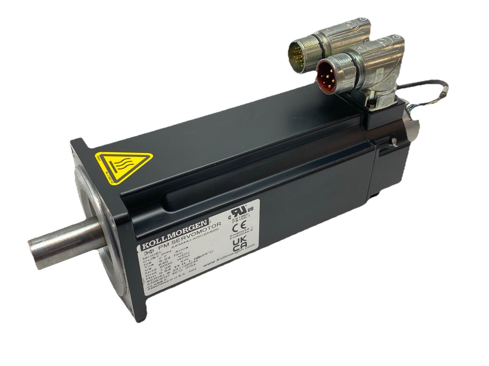 Kollmorgen AKM44J-ANC2AB00 Servo Motor 6000RPM 7.7A 640VDC 1.25kW - Maverick Industrial Sales