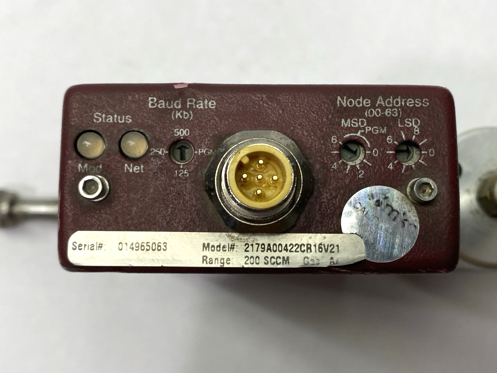 2179A00422CR16V21 | MKS Instruments Mass Flo Flow Switch Controller 200 SCCM Range - For parts or not working - Maverick Industrial Sales