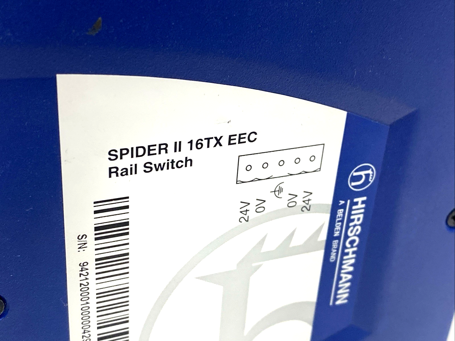 SPIDER II 16TX EEC | Hirschmann Industrial Ethernet Rail Switch 942120001 - Used - Maverick Industrial Sales