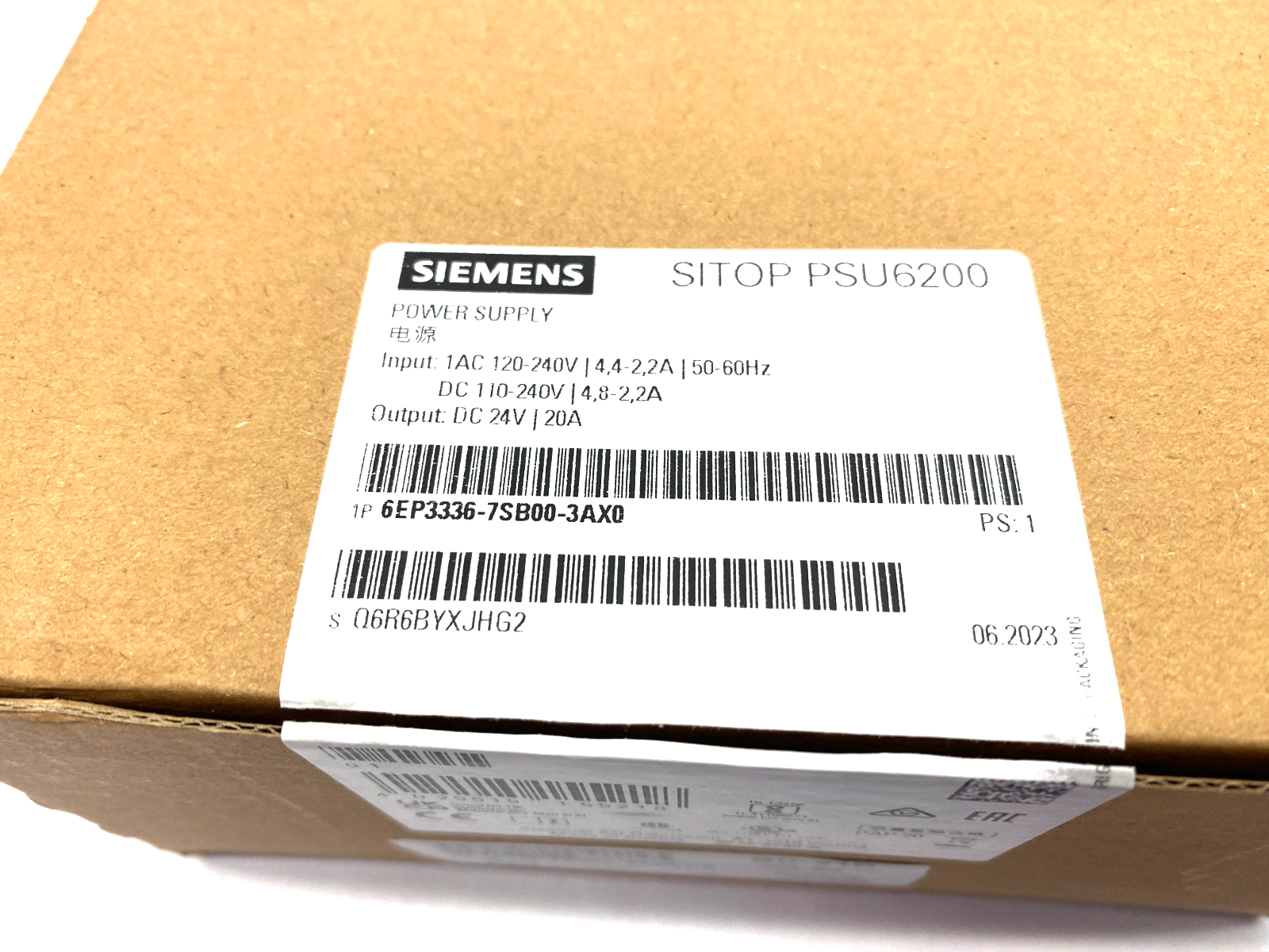 Siemens 6EP3336-7SB00-3AX0 SITOP PSU6200 Power Supply Module - Maverick Industrial Sales