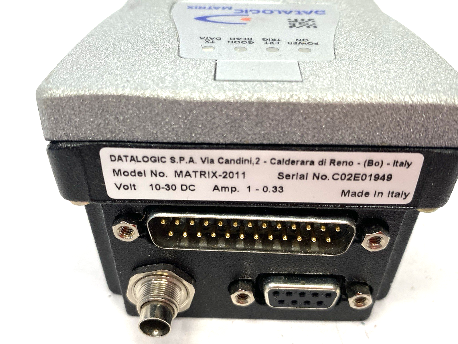 Datalogic MATRIX-2011 Fixed Line Low-Density Code Reader 10-30VDC 1-0.33A - Maverick Industrial Sales