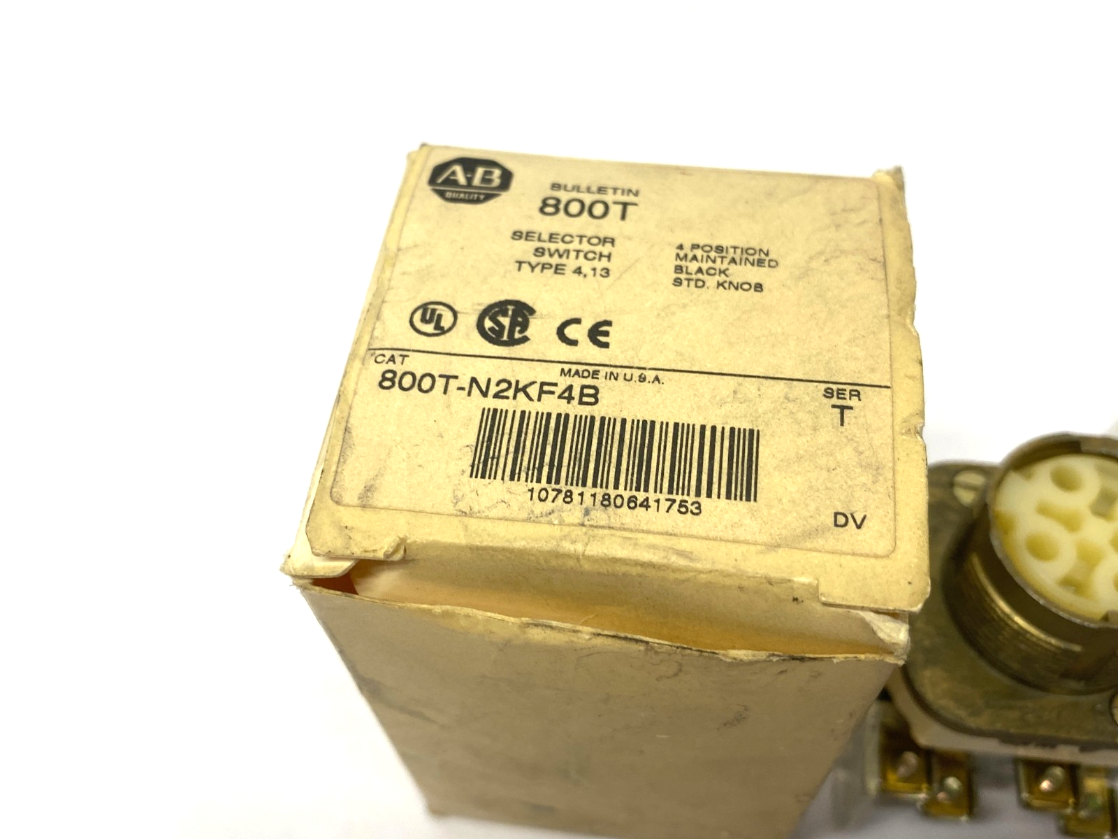 800T-N2KF4B | Allen Bradley Ser. T Selector Switch 4-Position Maintained, Knob - New – Open box - Maverick Industrial Sales