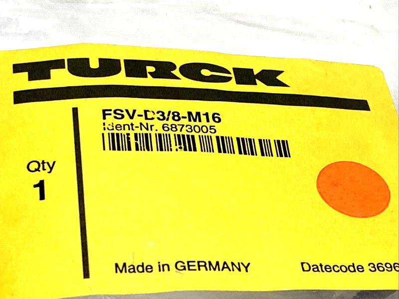 Turck FSV-D3/8-M16 Flow Monitor Adapter M16 to 3/8 in. Tubing 6873005 - Maverick Industrial Sales